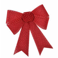 SCHLEIFE Santa Lila Rot 28x28x33 cm Kunststoff - Rot, Kunststoff (28/33/28cm) - Mondex