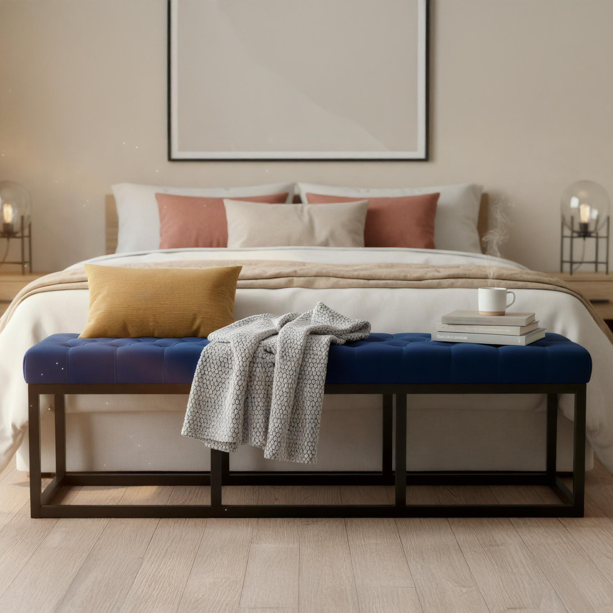 Thumbnail - CLP Sitzbank, Blau, Textil, 150x42x37 cm, Esszimmer, Bänke, Sitzbänke