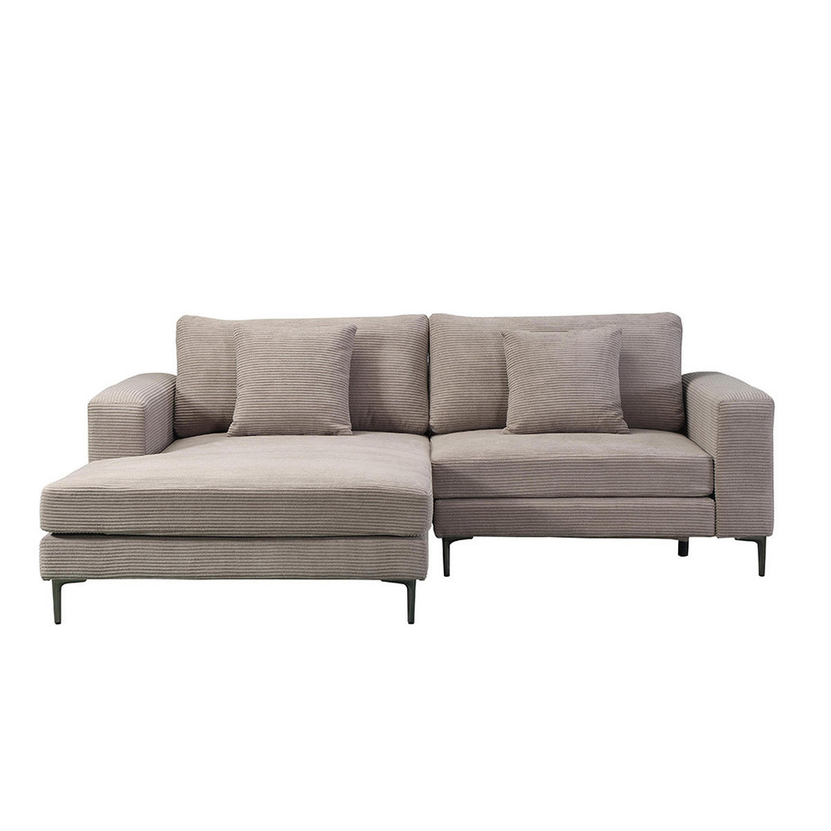 SOFA BELLANO - Beige, M - Links - Beige, Holz/Kunststoff (238/188cm) - Home Deluxe