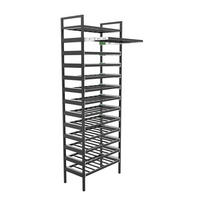 WEINREGAL Amarone Metall,Schwarz, Für 91 Weinflaschen 170/60/30cm - Schwarz, Metall (30/170/60cm) - Metalo Pro