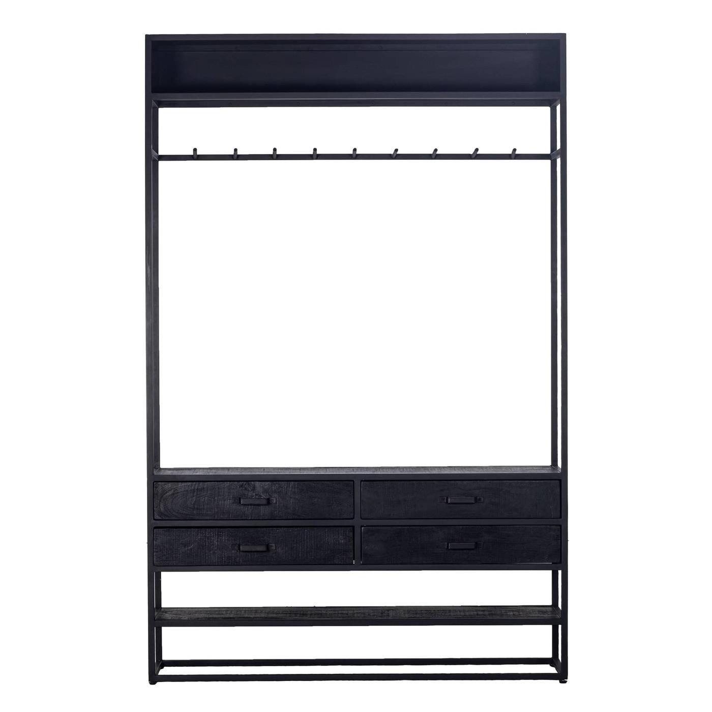 Giga Meubel Garderobenschrank Schwarz 130x200x35 cm