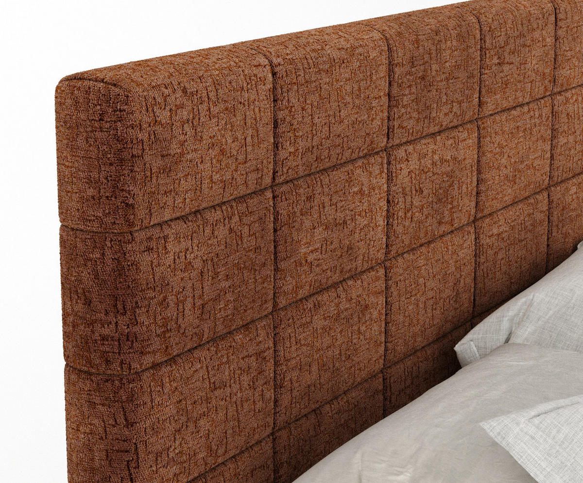 BOXSPRINGBETT Ava Kupferfarbe 160/200 cm - Schwarz/Kupferfarben, Holz/Holzwerkstoff (160/200cm) - Maison de Reve