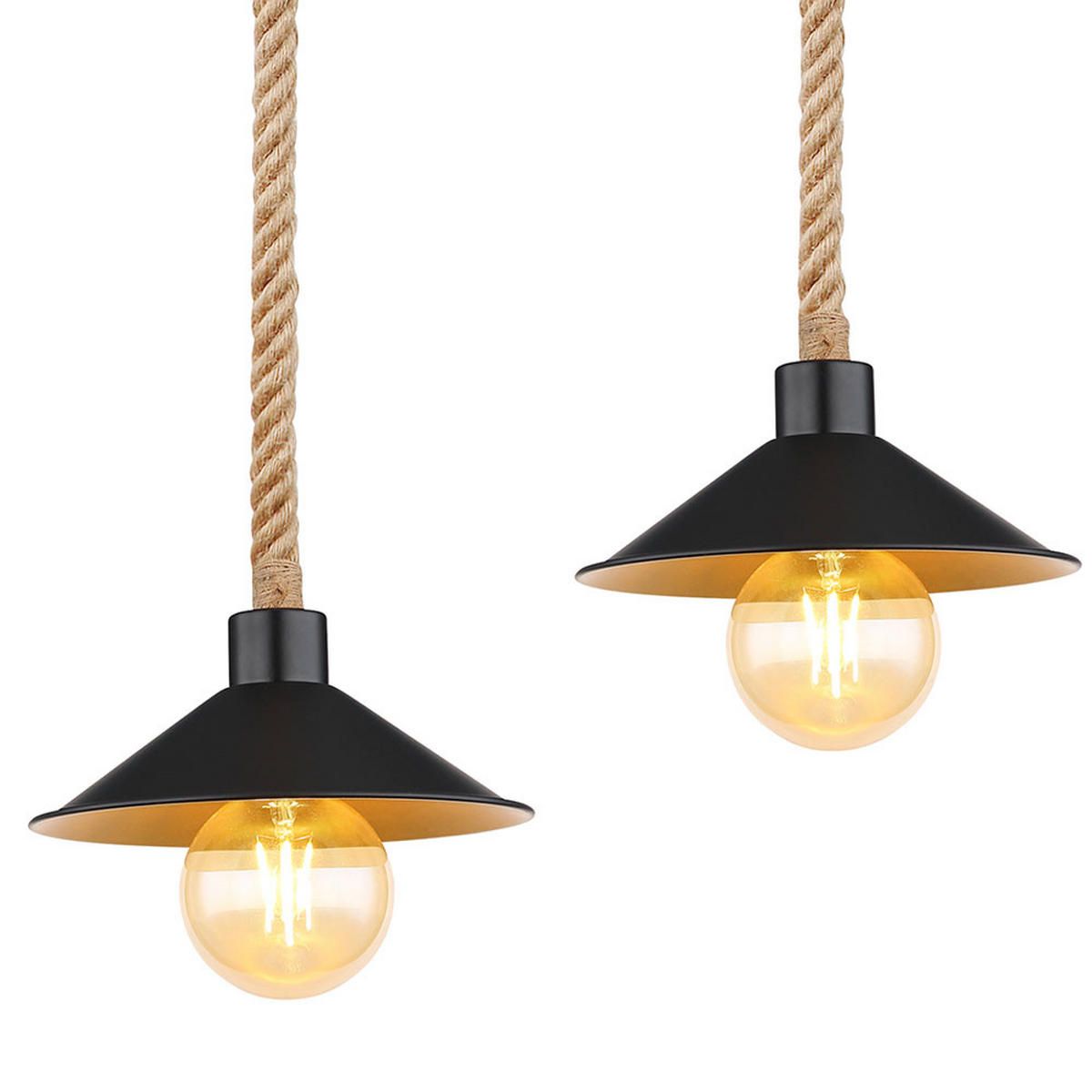 HÄNGELEUCHTE Metall Schwarz Gold - Schwarz, Metall (112.5/22/170cm)