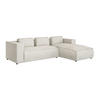 ECKSOFA Nova Beige Cord, Ottomane rechts - Beige/Schwarz, Holz/Kunststoff (262/176cm) - S-Style Möbel