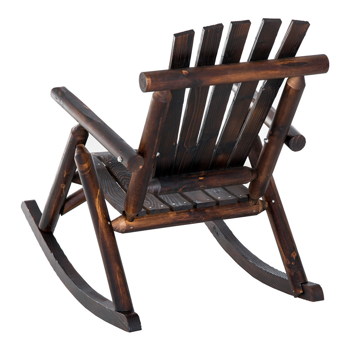 SCHAUKELSTUHL Holz 97x69x93 cm - Dunkelorange, Holz (97/93/69cm) - Fortuna Lai