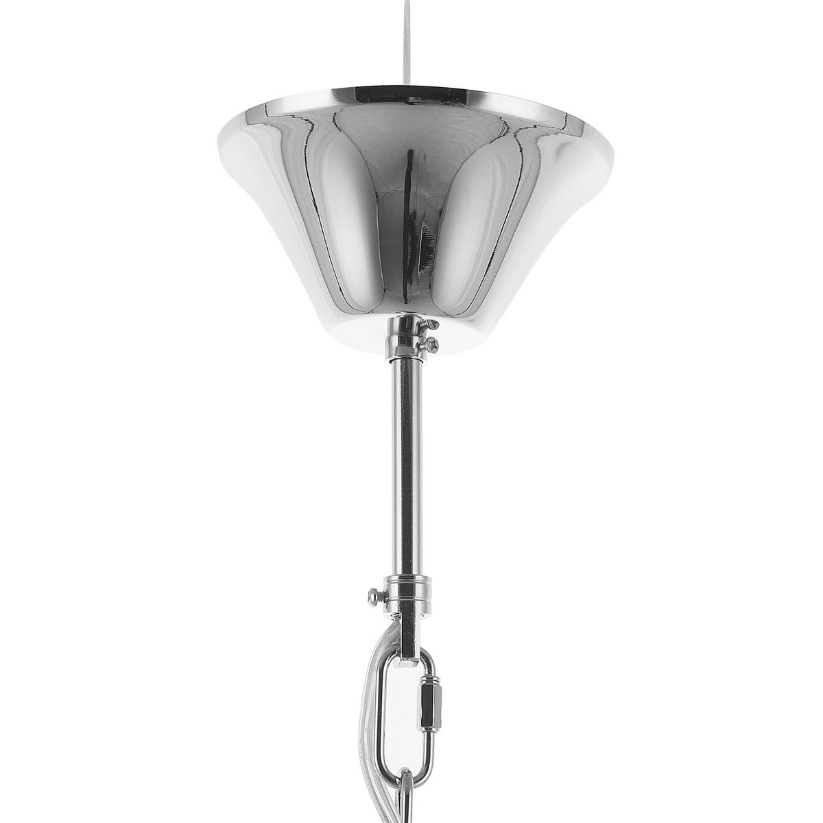 HÄNGELEUCHTE Ebron 38/38/94 cm - Silberfarben, Metall (38/38/94cm) - Beliani