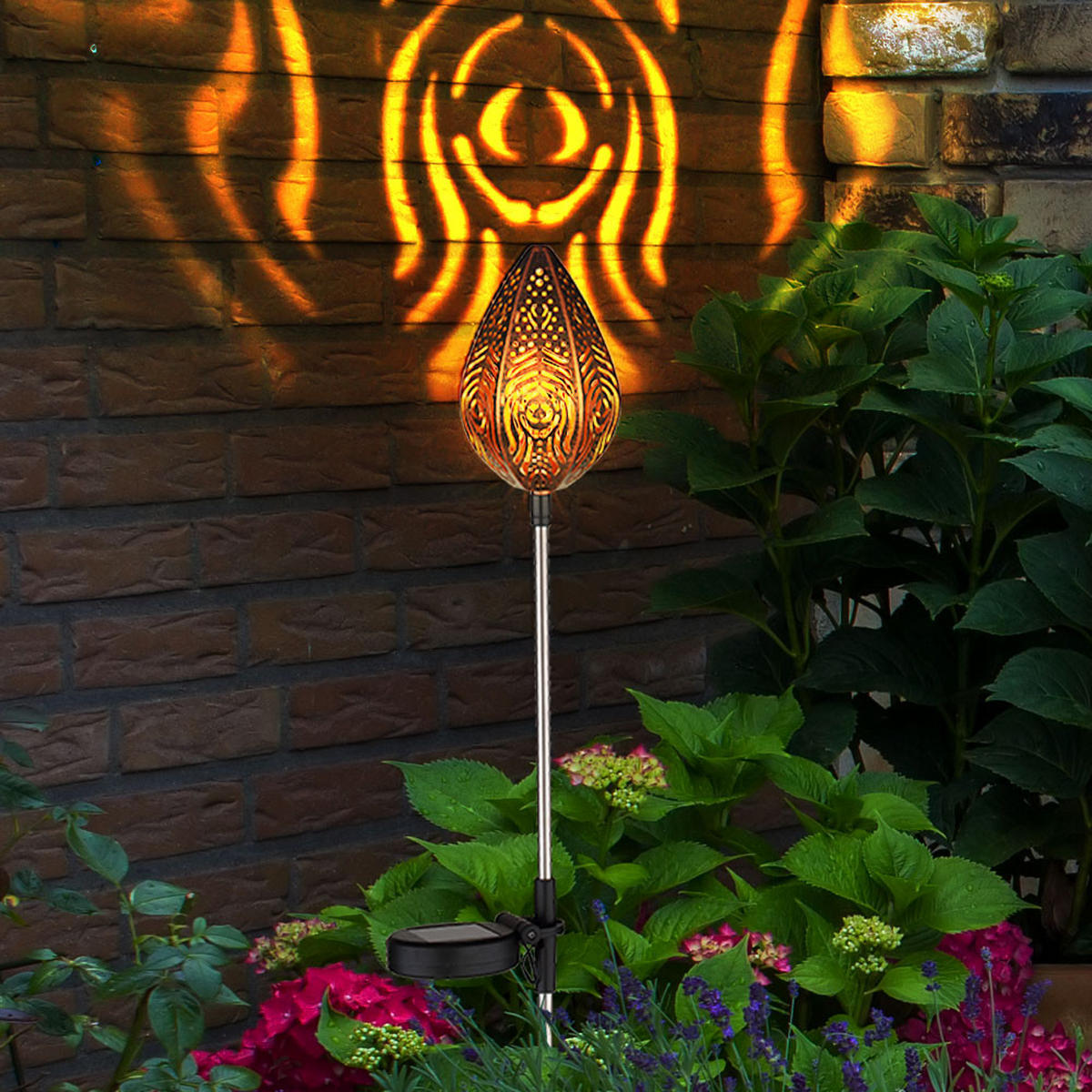 LED AUSSENLEUCHTE Edelstahl Kupfer 2er Set - Kupferfarben, Kunststoff (8/8/85cm) - Globo Lighting