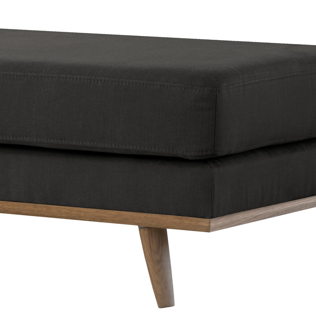 HOCKERBANK - Eichefarben/Anthrazit, Eichenholz/Textil (180/43/81cm) - home24