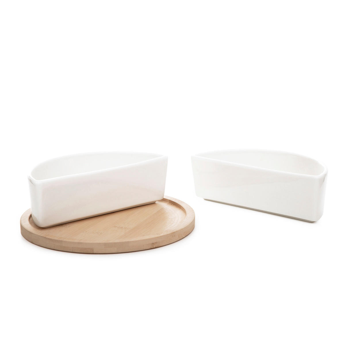 SERVIERSCHALENSET Fincan 20,5/7 cm - Weiß, Keramik (20/7/20cm) - Homla