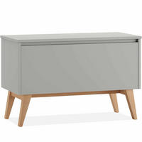 SPIELZEUGTRUHE DAMBI - Grau, Holzwerkstoff (91/59cm) - KONSIMO®