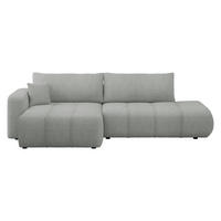 ECKSOFA Furyn O Boucle, Seite: Links - Schwarz/Grau, Holzwerkstoff/Kunststoff (262/145cm) - MIRJAN24