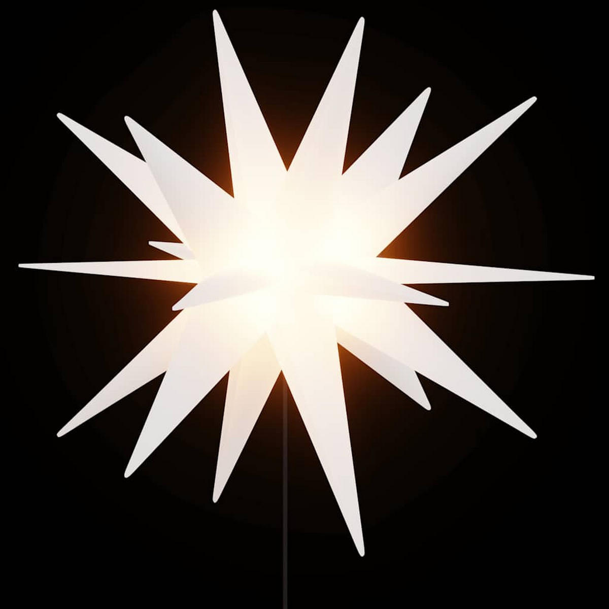 WEIHNACHTSSTERN LED Mit Erdspiess Faltbar Weiss 57 Cm - Weiß, Kunststoff (58/138/58cm) - vidaXL