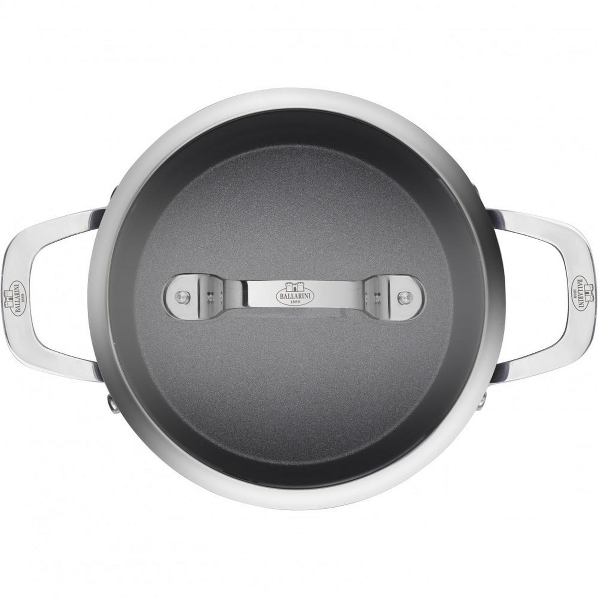 TOPF Schwarz 27/21/13 cm ALBG2LD20D - Schwarz, Metall (20cm) - Ballarini