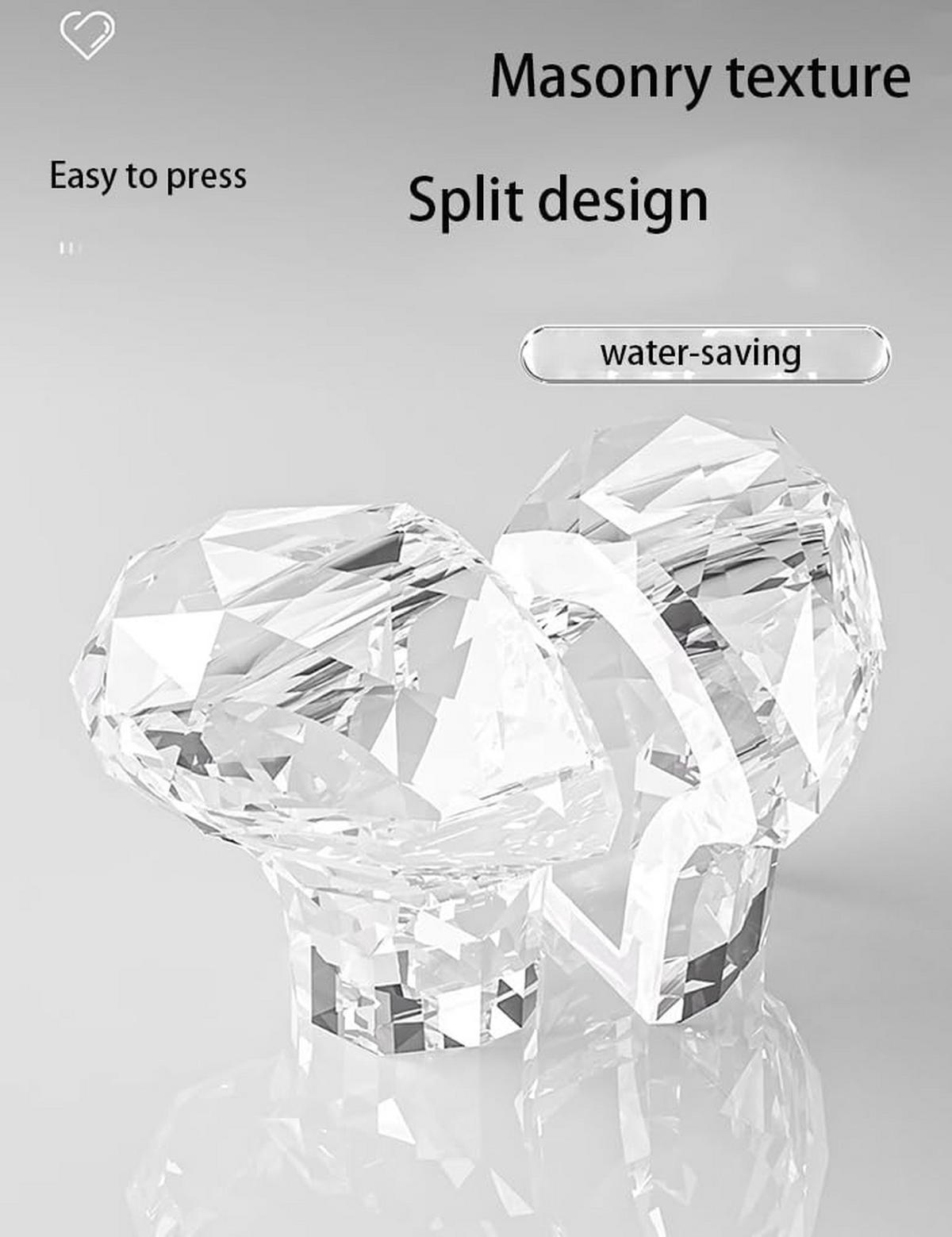 WC-SPÜLTASTE, transparent,4.8/3.6/2.7cm - Klar, Kunststoff (4/4/10cm)