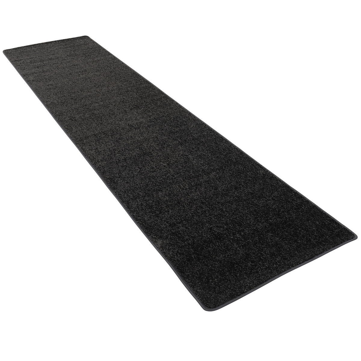 HOCHFLOR VELOURS LÄUFER TEPPICH LUNA - Anthrazit, Textil (100/400cm) - Snapstyle