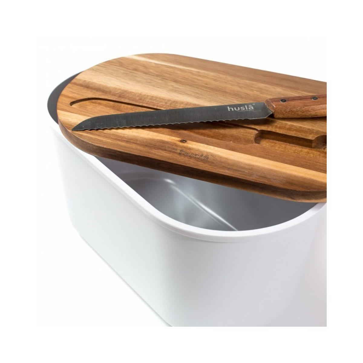 BROTKASTEN Weiß 37.5/21.5/19 cm 73940 - Weiß, Holz (21.5/19/37.5cm) - Husla 