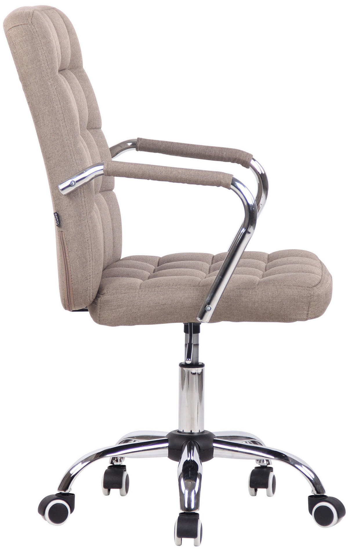 BÜROSTUHL Tenor, Stoff Taupe - Taupe, Textil/Metall (56/107/60cm) - TPFLiving