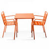 GARTENSET 3-tlg., Orangefarben - Orange, Metall - Oviala