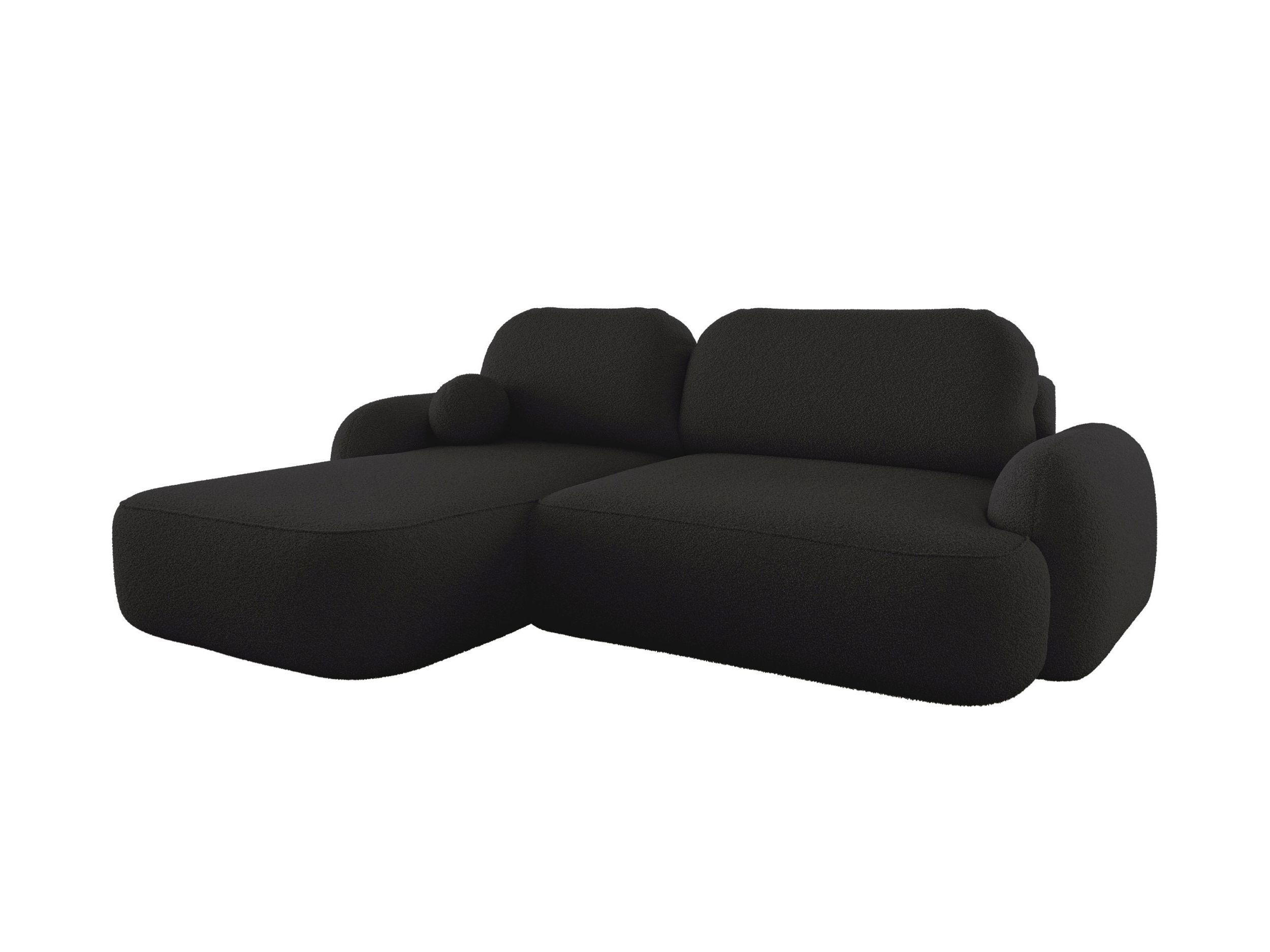 ECKSOFA MOLLY L Links QUELLE 14 mit Schlaffunktion - Schwarz, Textil (275/175cm) - Bedante