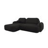ECKSOFA MOLLY L Links QUELLE 14 mit Schlaffunktion - Schwarz, Textil (275/175cm) - Bedante