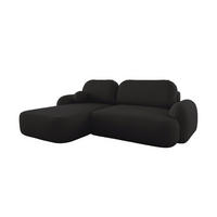 ECKSOFA MOLLY L Links QUELLE 14 mit Schlaffunktion - Schwarz, Textil (275/175cm) - Bedante