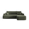 ECKSOFA mit Schlaffunktion FIGO Quelle 37 Rechts - Dunkelgrün, Textil (250/150cm) - Bedante