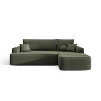 ECKSOFA mit Schlaffunktion FIGO Quelle 37 Rechts - Dunkelgrün, Textil (250/150cm) - Bedante