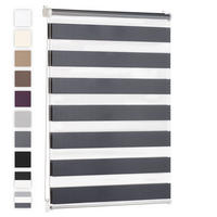 DOPPELROLLO 75/155 cm, Dunkelgrau - Dunkelgrau, Textil (75/155cm)