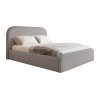 DOPPELBETT 180x200 Wendra Slim mit Lattenrost, Bettkasten, Boucle, Hellgrau - Hellgrau, Holz/Textil (180/200cm) - Emporius