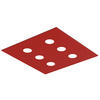 DECKENLEUCHTE - Rot, Metall (50/50/4cm) - Lumicom
