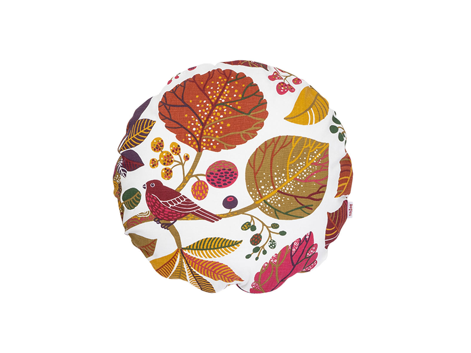 KISSENHÜLLE Rund Zauberwald elfenbein-bunt Baumwolle 40 cm Ø - Ecru/Multicolor, Textil (40/40cm) - beties Heimtextil