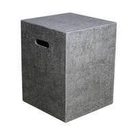 ABDECKUNG für 5 kg Gasflaschen in Travertin-Optik - Grau, Stein (46/57/46cm) - Elementi