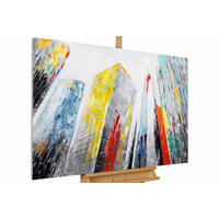 ACRYLBILD HANDGEMALT 120/80 cm - Multicolor/Grau, Holz/Textil (1.7/80cm) - KUNSTLOFT