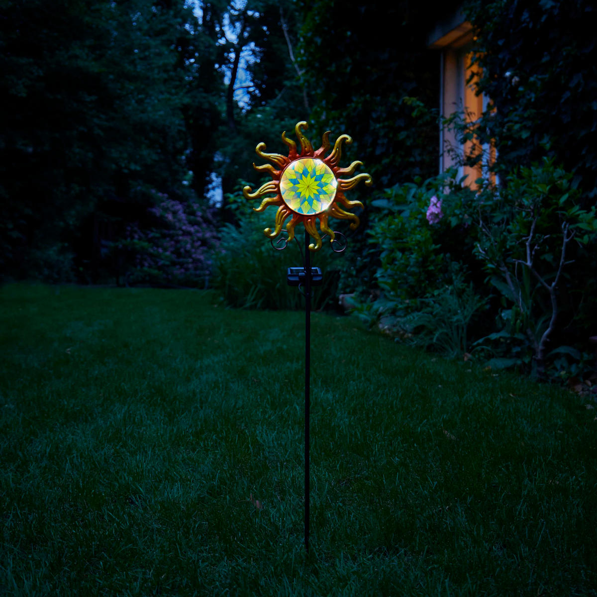 LED-SOLAR-GARTENSTECKER - mit Dämmerungssensor und Solarpanel für stilvolle Außenbeleuchtung, 1er-Set - Weiß, Kunststoff (3/23/90cm) - Northpoint
