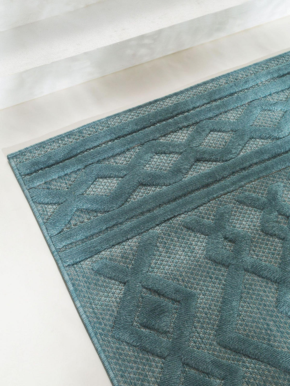 OUTDOORTEPPICH Bonte Türkis 160x230 cm - Türkis, Textil (160/1cm) - KUNSTLOFT