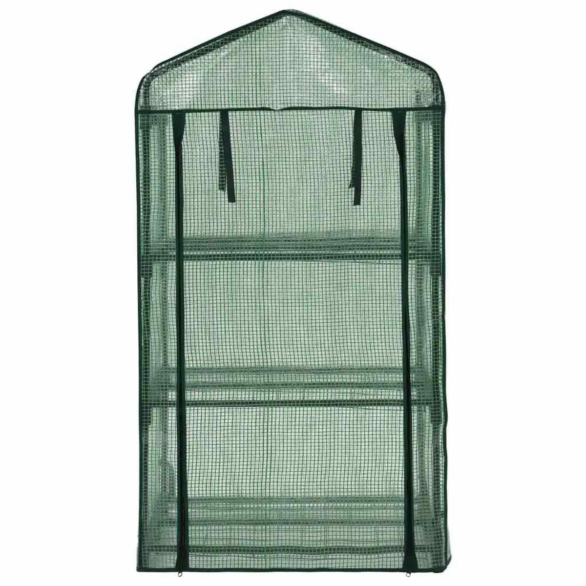 3-STUFIGES Mini-Gewächshaus 69 x 49 x 125 cm - Grün, Metall (69/125/125cm)