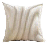 KISSENHÜLLE Cord 45/45 cm，2er-Set - Beige, Textil (45/45cm) - Kaket