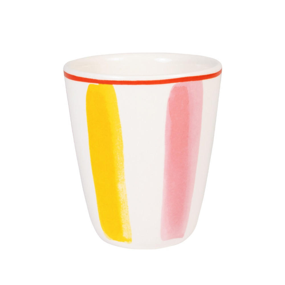 BECHER Streifen PY in Rosa - 350 ml - Multicolor, Keramik (0.35L) - Blond Amsterdam