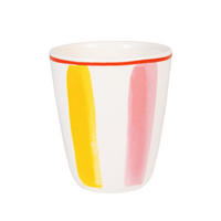 BECHER Streifen PY in Rosa - 350 ml - Multicolor, Keramik (0.35L) - Blond Amsterdam
