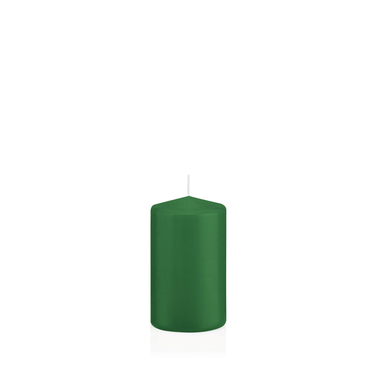 STUMPENKERZEN Dunkelgrün Ø 58 x 100 mm, 16 Stück - Dunkelgrün, Paraffin (6/10cm) - Wiedemann Kerzen