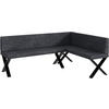 ECKBANK PETER_X - Dunkelgrau, Textil (142/196cm) - Meblini