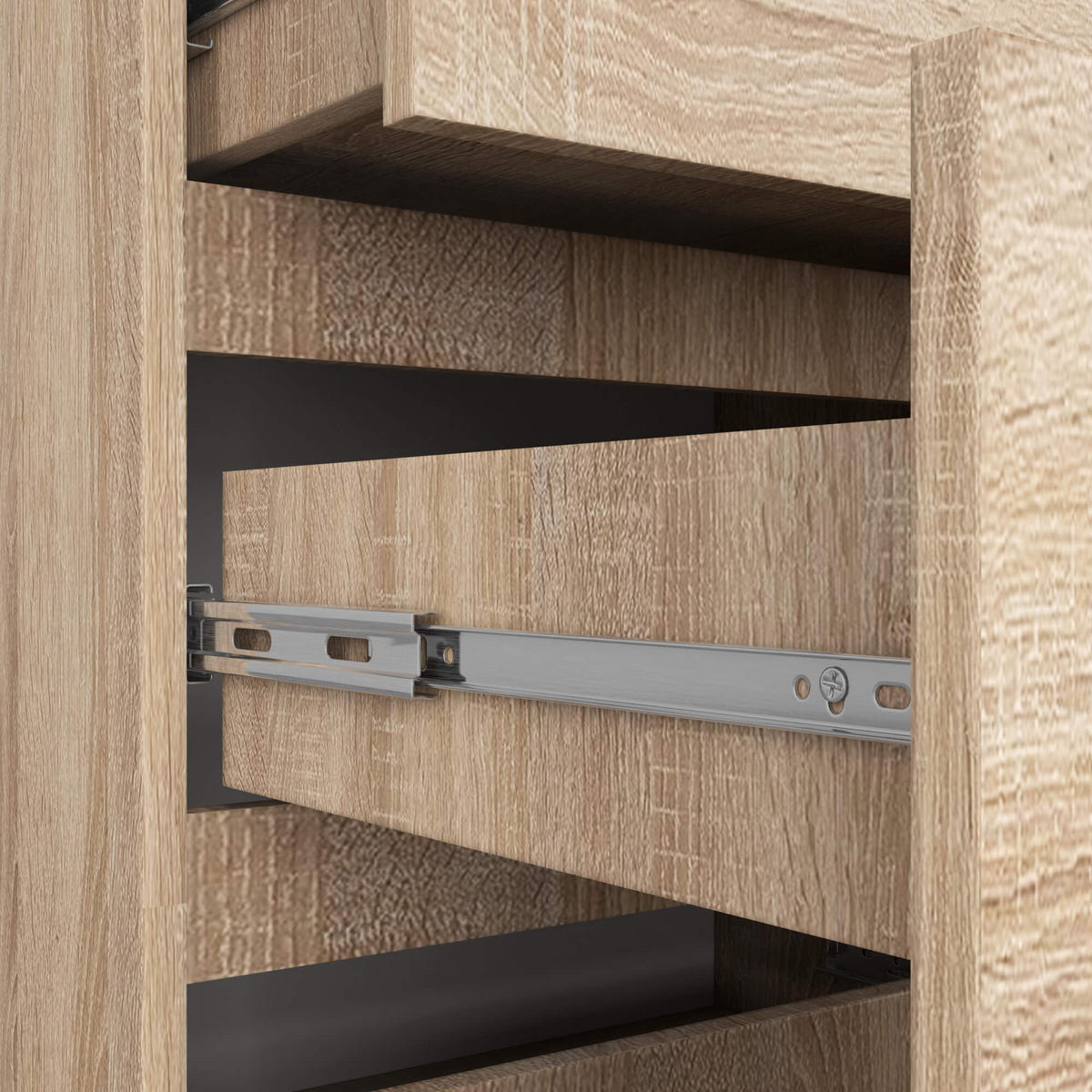 KOMMODE Eiche Sonoma 121/120/40 - Sonoma Eiche, Holzwerkstoff (120/121/40cm) - RAUMHIRSCH FURNITURE