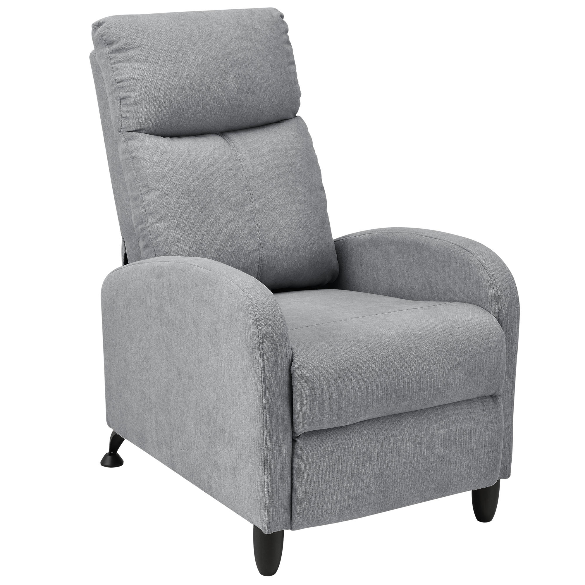 POLSTERSESSEL Bregenz Textil Hellgrau - Hellgrau, Textil (60/102/92cm) - [en.casa]