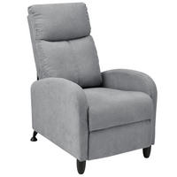 POLSTERSESSEL Bregenz Textil Hellgrau - Hellgrau, Textil (60/102/92cm) - [en.casa]