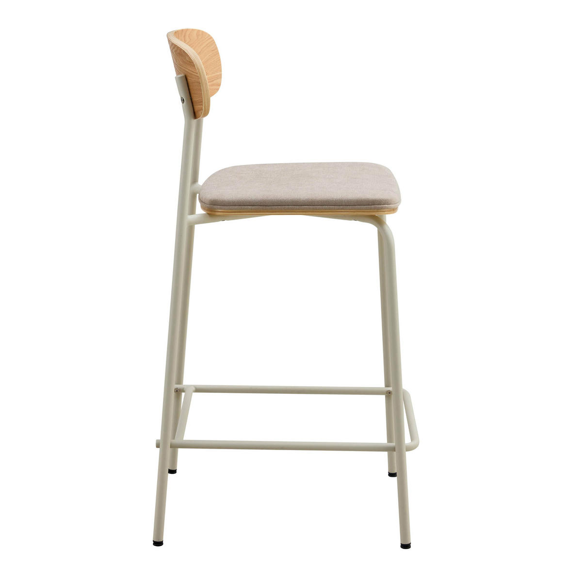 HOCHSTÜHLE 2-tlg., Beige - Beige, Holz (42/96/50cm) - Oviala