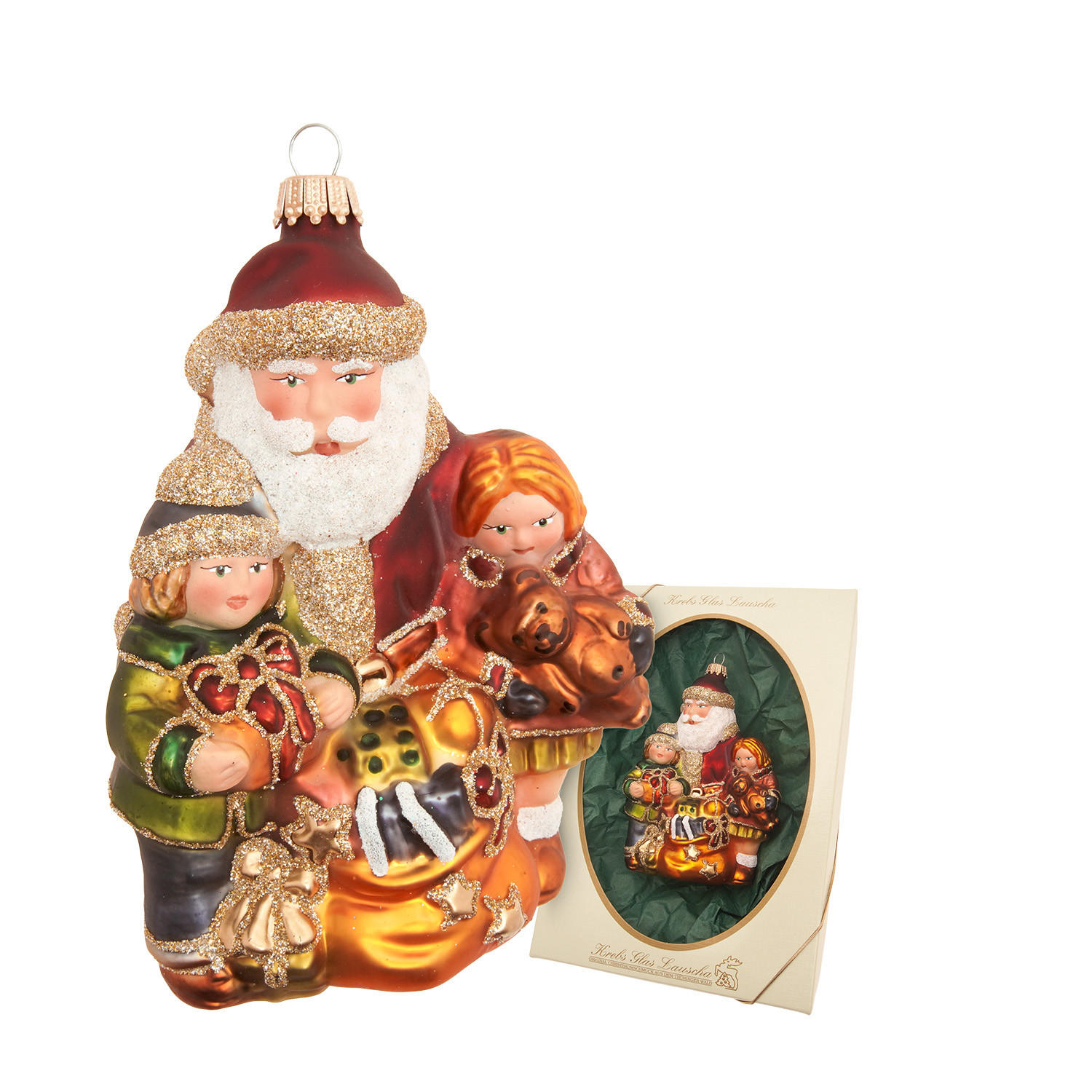 CHRISTBAUMSCHMUCK Viktorianisch Weihnachtsmann Mehrfarbig 14cm (Glas / 1 Stk.) - Multicolor, Glas (8/14/6cm)