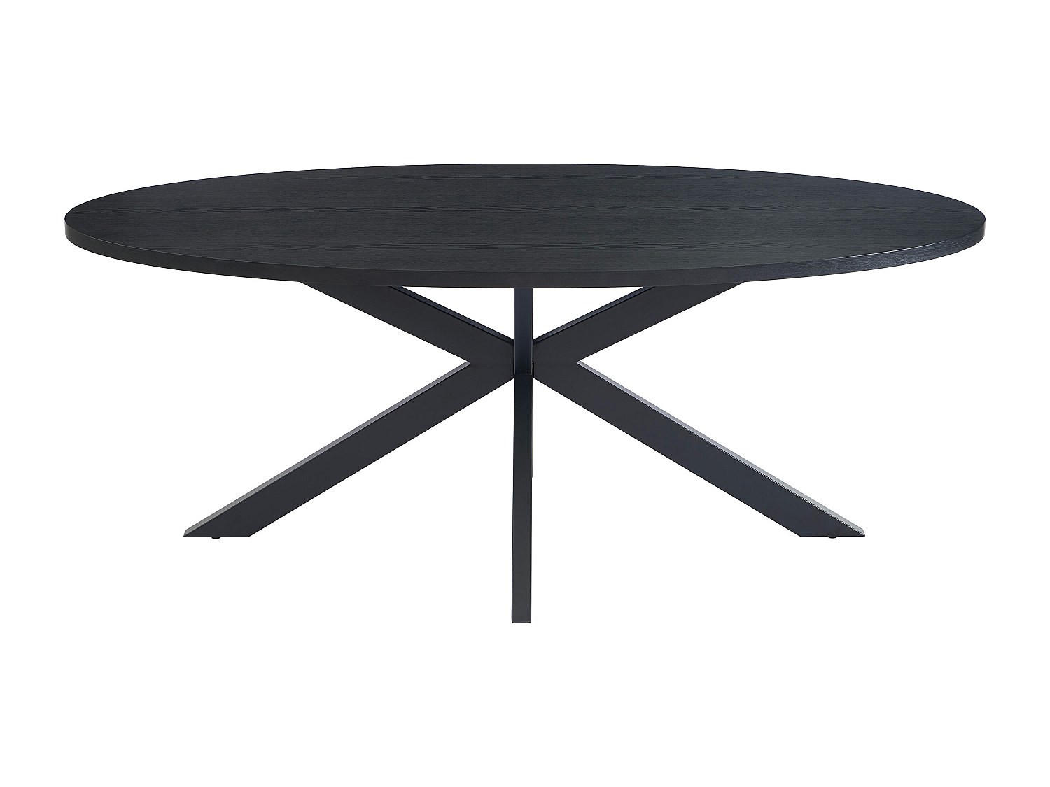 ESSTISCH - 8 Personen - Holz, Platte - Schwarz - LINIOMA - Schwarz, Holz (100/200/76cm) - Vente-Unique