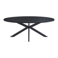 ESSTISCH - 8 Personen - Holz, Platte - Schwarz - LINIOMA - Schwarz, Holz (100/200/76cm) - Vente-Unique