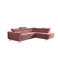 ECKSOFA mit Schlaffunktion und Bettkasten ATOM Rosa Rechts - Rosa, Holz/Textil (275/202cm) - Kaiser Möbel