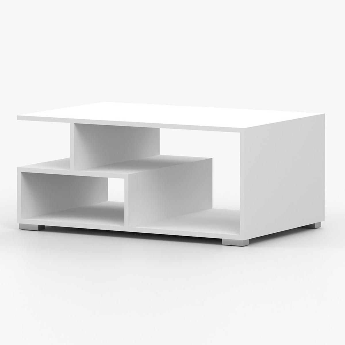 COUCHTISCH DOS I Wohnzimmer, Tisch Kaffeetisch 90 cm Weiß/Weiß - Weiß, Holzwerkstoff (65/90/40cm) - imoebel24